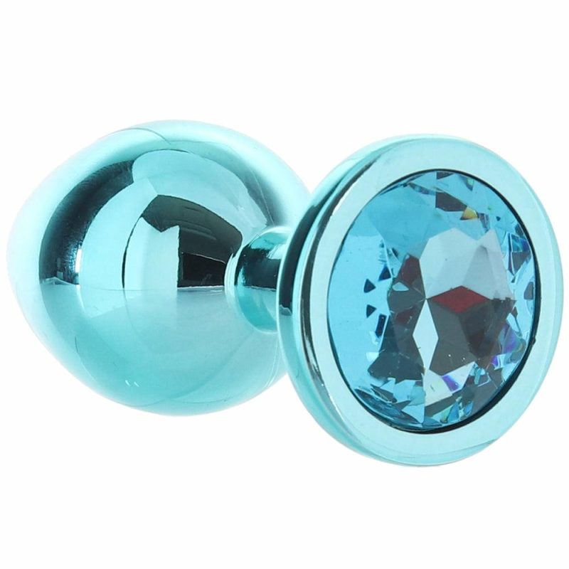 Anal Sex Toys | Rear Assets Medium Teal Gem Plug In Teal Anal Sex Toys Anal Sex Toys