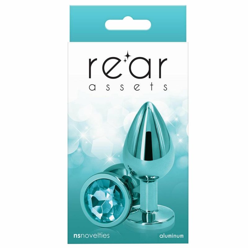 Anal Sex Toys | Rear Assets Medium Teal Gem Plug In Teal Anal Sex Toys Anal Sex Toys