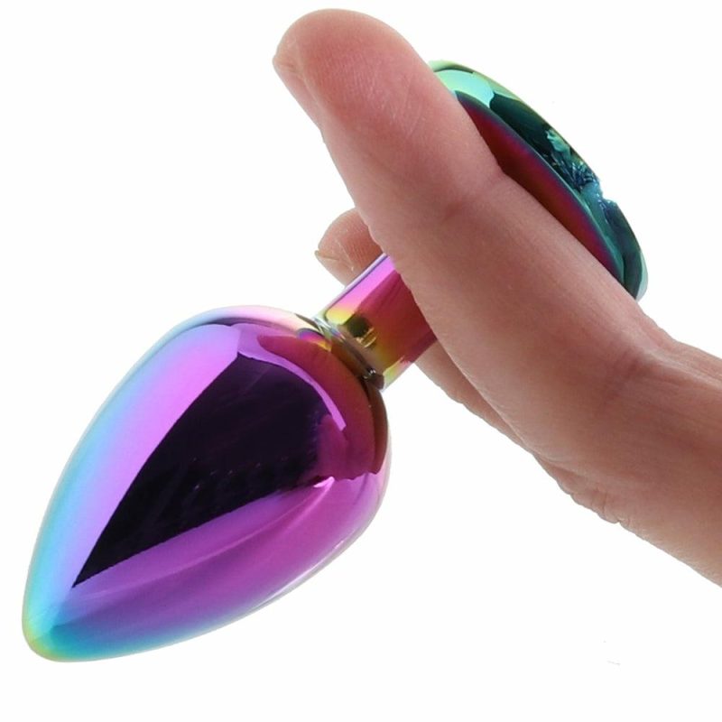 Anal Sex Toys | Rear Assets Round Gem Metal Plug Kit In Rainbow Anal Sex Toys Anal Sex Toys