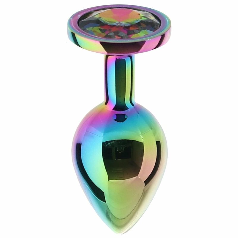 Anal Sex Toys | Rear Assets Round Gem Metal Plug Kit In Rainbow Anal Sex Toys Anal Sex Toys