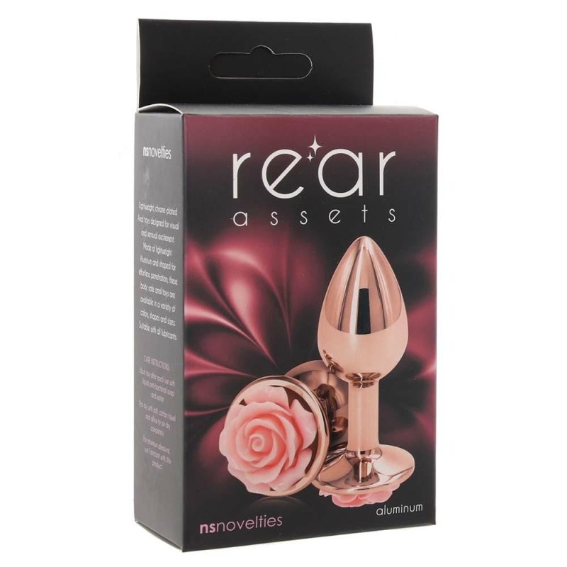 Anal Sex Toys | Rear Assets Small Rose Aluminum Plug In Rose/Pink Anal Sex Toys Anal Sex Toys