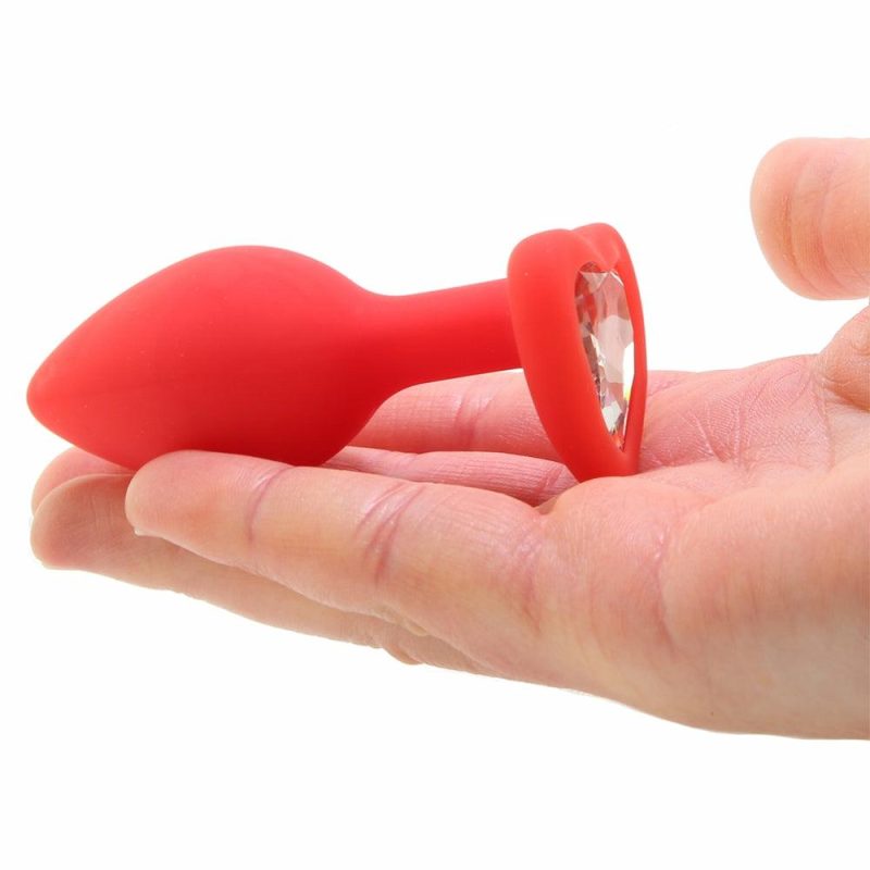 Anal Sex Toys | Regular Diamond Heart Butt Plug In Red Anal Sex Toys Anal Sex Toys