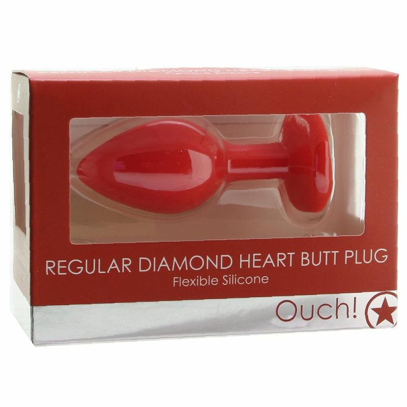 Anal Sex Toys | Regular Diamond Heart Butt Plug In Red Anal Sex Toys Anal Sex Toys