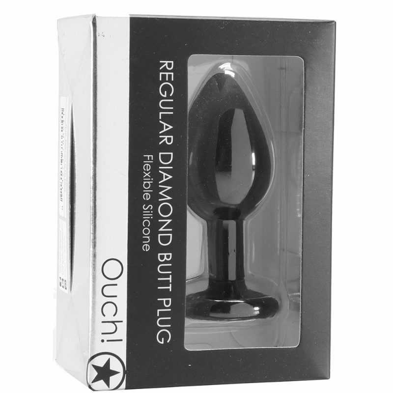 Anal Sex Toys | Regular Diamond Silicone Butt Plug In Black Anal Sex Toys Anal Sex Toys