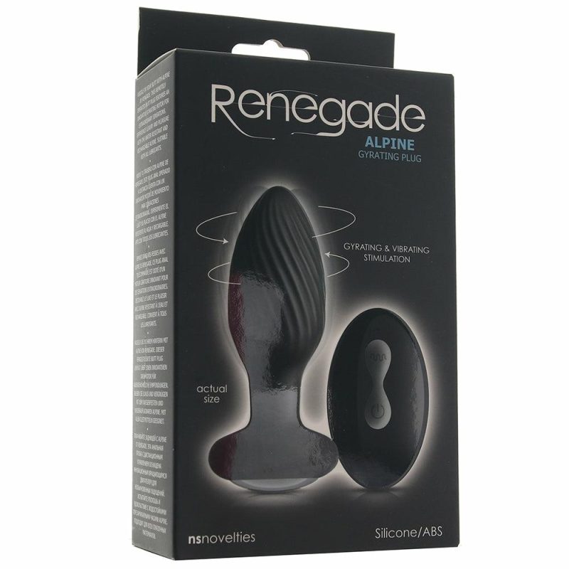 Anal Sex Toys | Renegade Alpine Gyrating Remote Plug In Black Anal Sex Toys Anal Sex Toys