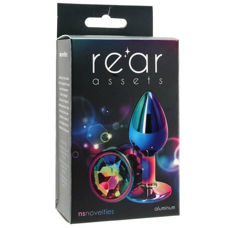 Anal Sex Toys | Small Aluminum Plug With Rainbow Gem In Multicolor Anal Sex Toys Anal Sex Toys