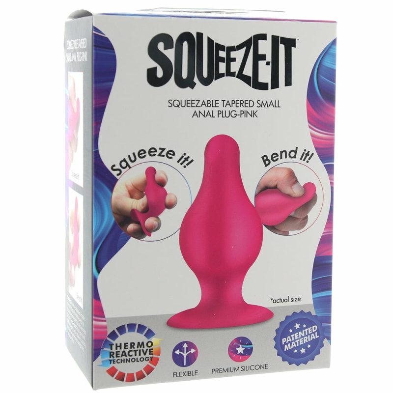 Anal Sex Toys | Squeeze-It Small Tapered Butt Plug In Pink Anal Sex Toys Anal Sex Toys