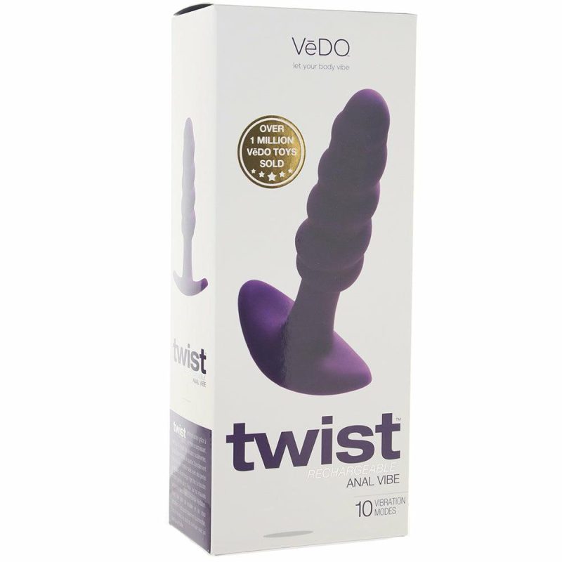 Anal Sex Toys | Twist Anal Vibe In Deep Purple Anal Sex Toys Anal Sex Toys