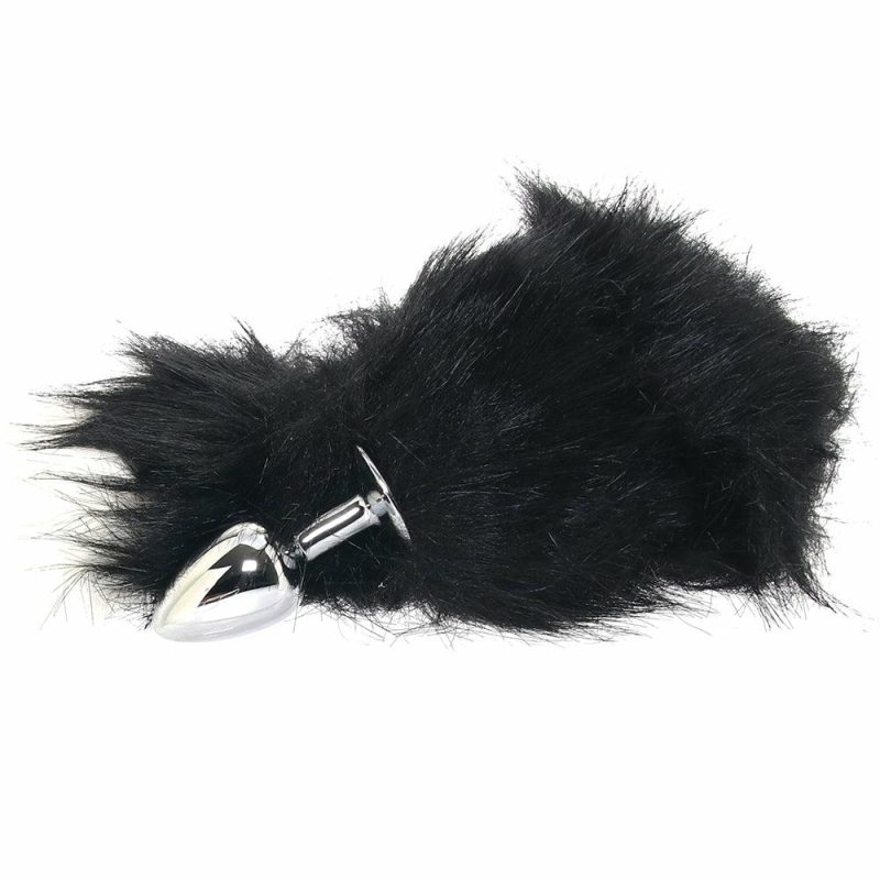 Anal Sex Toys | Whipsmart 3 Inch Metal Plug With Fox Tail In Black Anal Sex Toys Anal Sex Toys