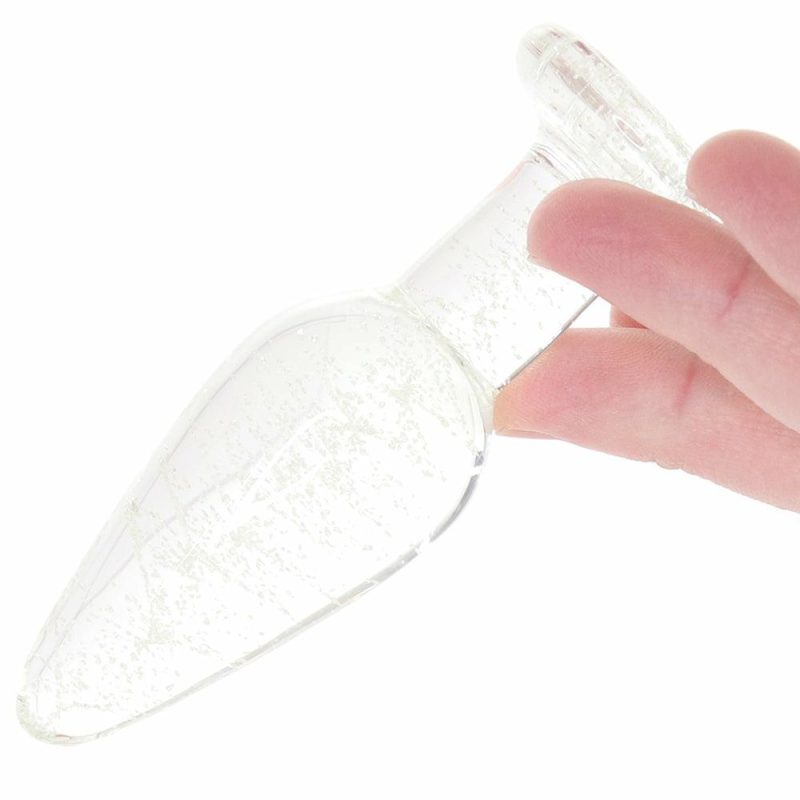 Anal Sex Toys | Whipsmart Glow In The Dark Glass Tapered Butt Plug Anal Sex Toys Anal Sex Toys