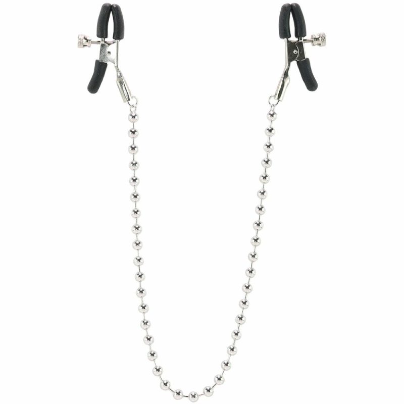 Bondage | Beaded Nipple Clamps In Silver Bondage Bondage