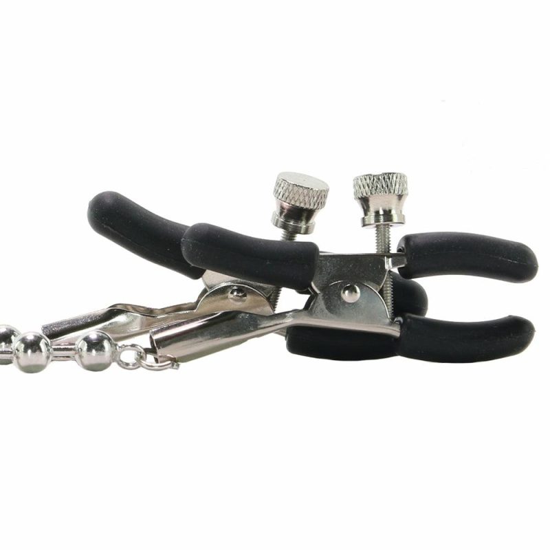 Bondage | Beaded Nipple Clamps In Silver Bondage Bondage