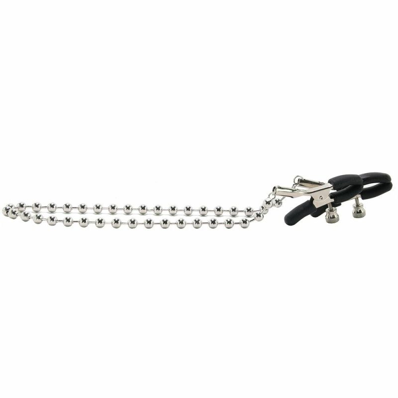 Bondage | Beaded Nipple Clamps In Silver Bondage Bondage