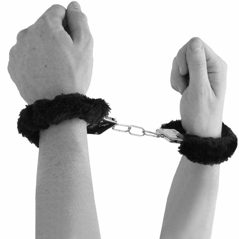 Bondage | Black & White Beginner’s Furry Wrist Cuffs Bondage Bondage