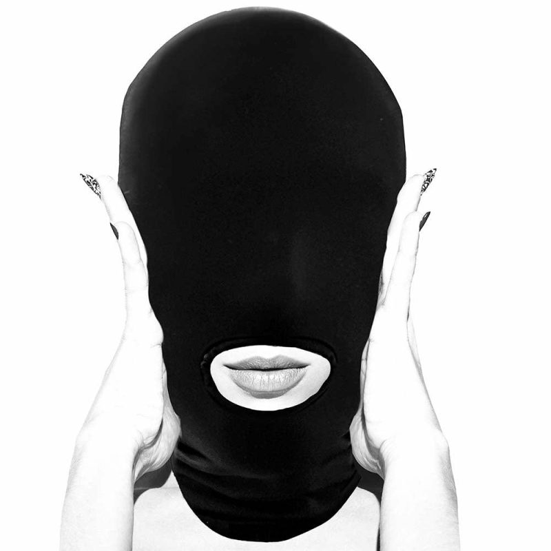 Bondage | Black & White Open Mouth Submission Mask Bondage Bondage