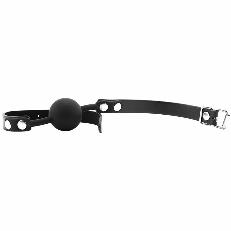 Bondage | Black & White Silicone Ball Gag Bondage Bondage