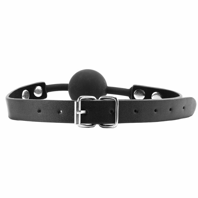 Bondage | Black & White Silicone Ball Gag Bondage Bondage