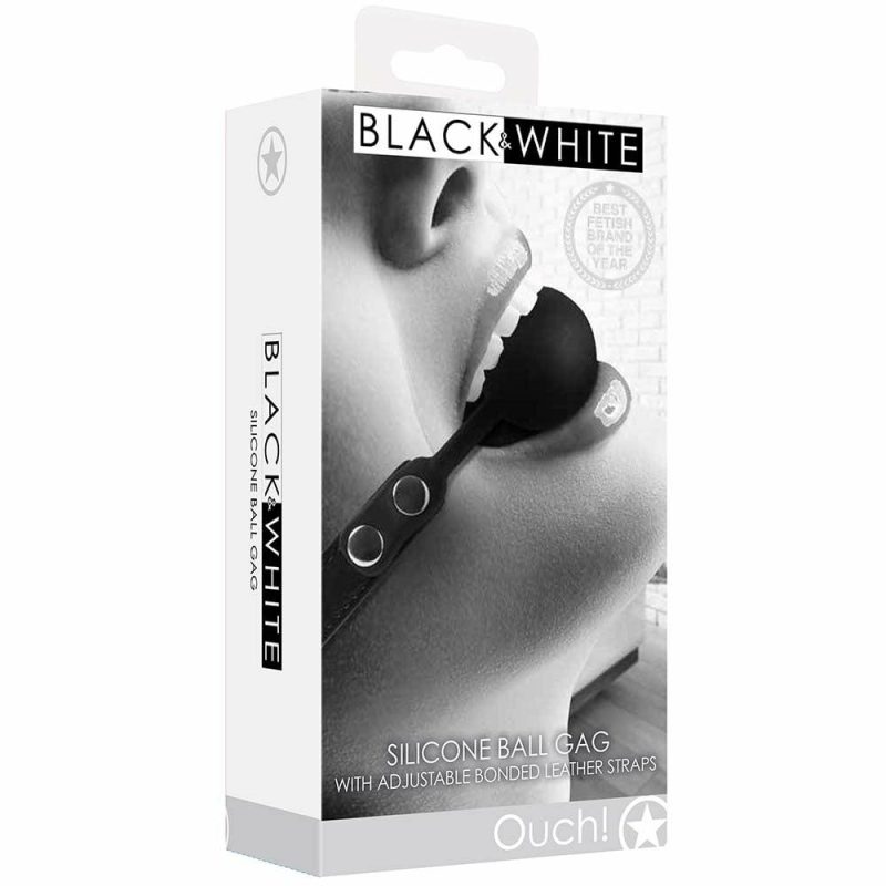 Bondage | Black & White Silicone Ball Gag Bondage Bondage