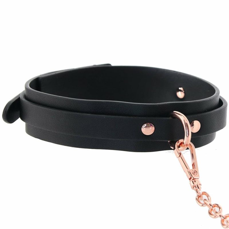 Bondage | Bondage Couture Collar & Leash In Rose Gold Bondage Bondage