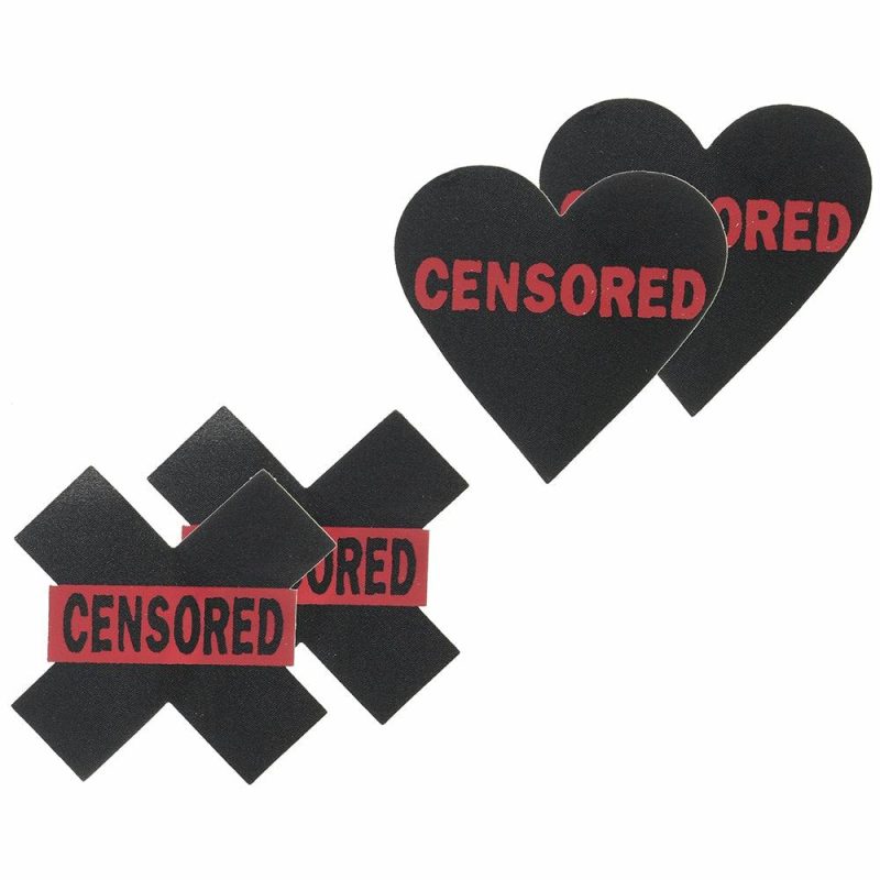 Bondage | Censored Hearts And X Nipple Pasties Bondage Bondage