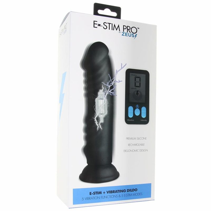 Bondage | E-Stim Pro Vibrating Dildo Bondage Black