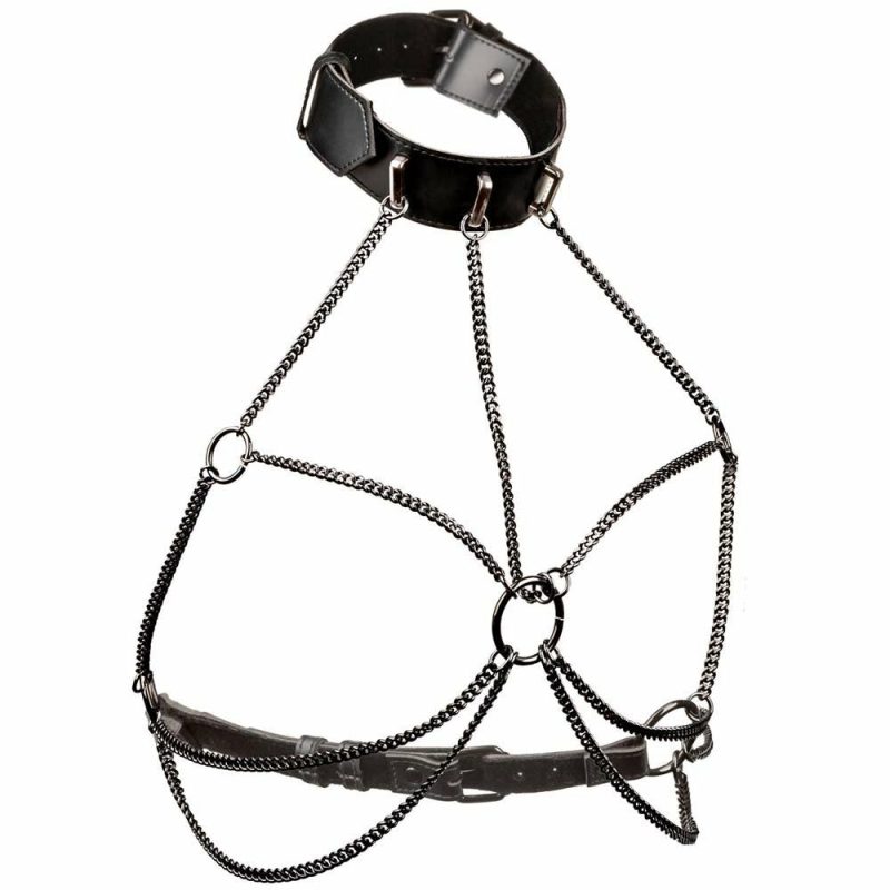 Bondage | Euphoria Multi Chain Collar Harness In Os Bondage Bondage