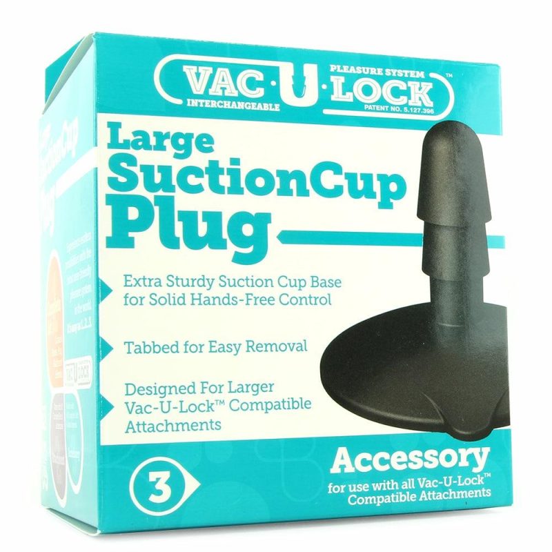 Bondage | Large Vac-U-Lock Suction Cup Plug In Black Bondage Bondage