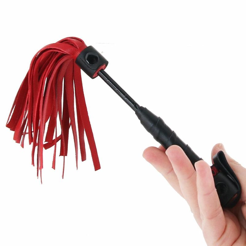 Bondage | Leather Mini Flogger In Red Bondage Bondage