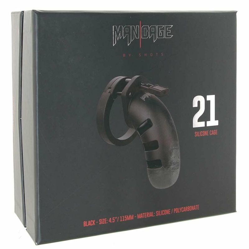 Bondage | Mancage 21 4.5 Inch Silicone Cock Cage In Black Bondage Bondage