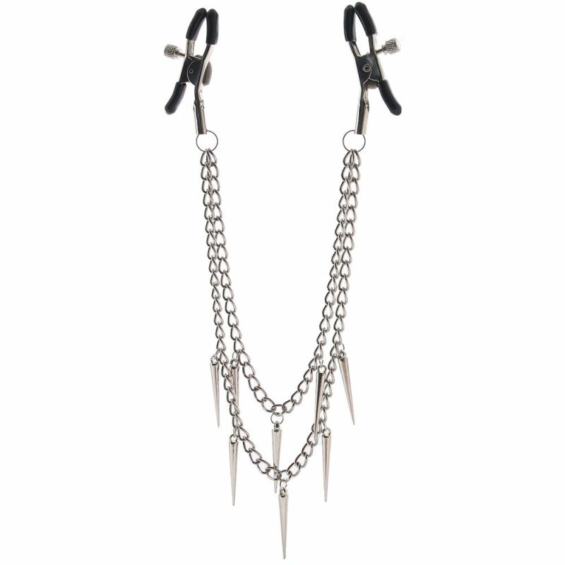 Bondage | Master Series Daggers Double Chain Nipple Clamps Bondage Bondage