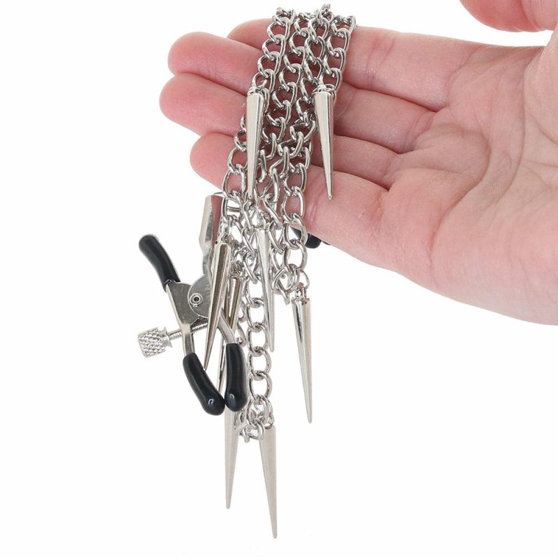 Bondage | Master Series Daggers Double Chain Nipple Clamps Bondage Bondage