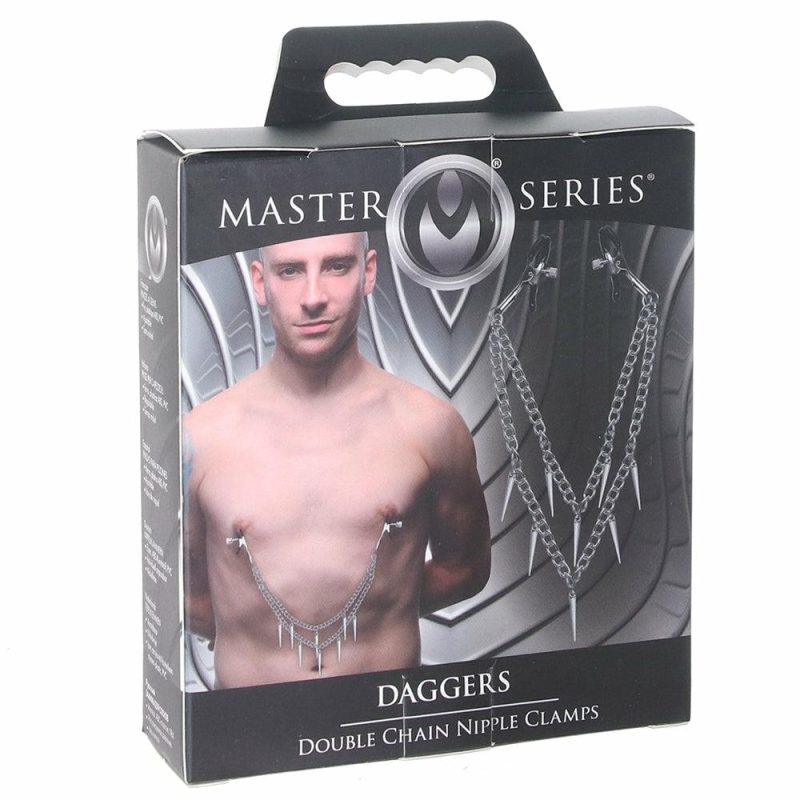 Bondage | Master Series Daggers Double Chain Nipple Clamps Bondage Bondage