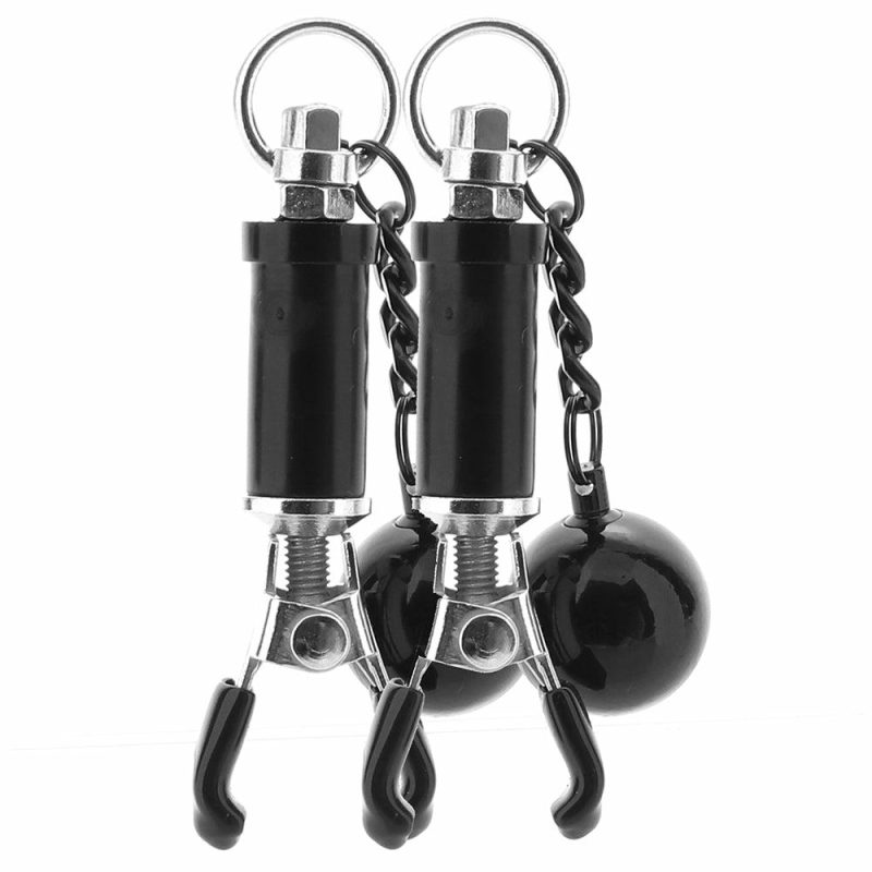 Bondage | Nipple Grips Weighted Twist Nipple Clamps Bondage Bondage