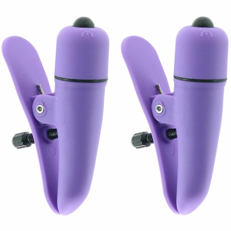 Bondage | Nipplettes Vibrating Nipple Clamps In Purple Bondage Bondage