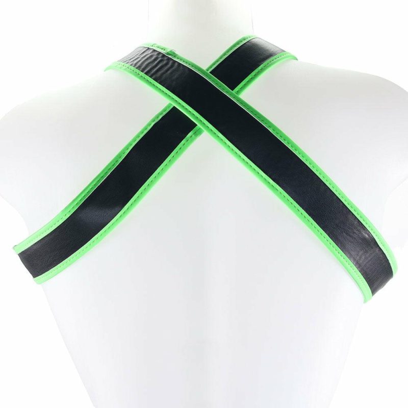 Bondage | Ouch! Glow In The Dark Buckle Bulldog Harness /Xl Bondage Bondage