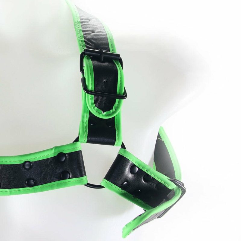 Bondage | Ouch! Glow In The Dark Buckle Bulldog Harness /Xl Bondage Bondage