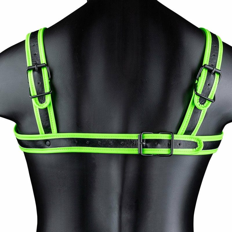 Bondage | Ouch! Glow In The Dark Bulldog Buckle Harness /Xl Bondage Bondage