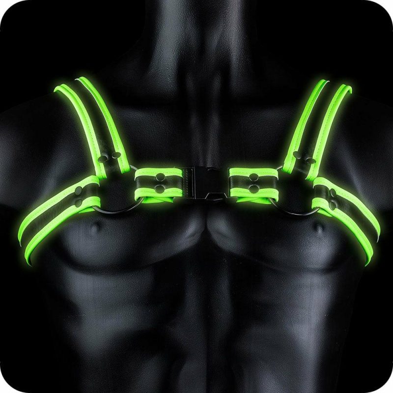 Bondage | Ouch! Glow In The Dark Bulldog Buckle Harness /Xl Bondage Bondage