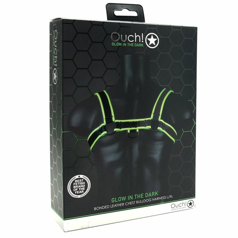 Bondage | Ouch! Glow In The Dark Bulldog Harness In L/Xl Bondage Bondage