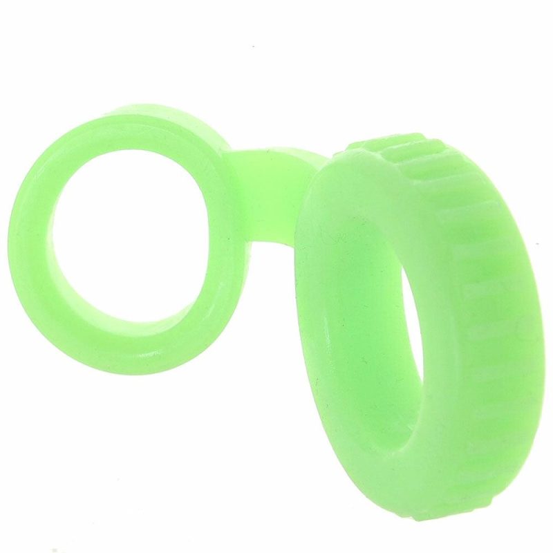 Bondage | Ouch! Glow In The Dark Double Cock Ring Bondage Bondage