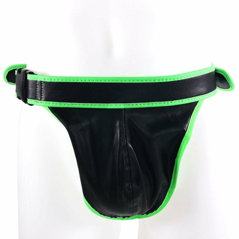 Bondage | Ouch! Glow In The Dark Side Buckle Jock Strap In L/Xl Bondage Bondage