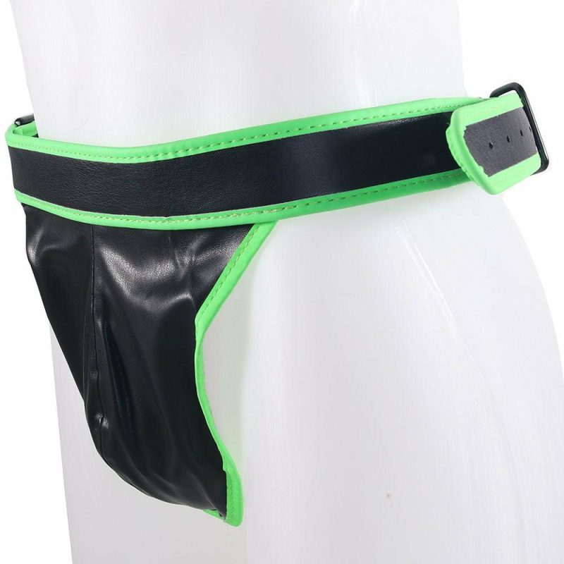 Bondage | Ouch! Glow In The Dark Side Buckle Jock Strap In L/Xl Bondage Bondage