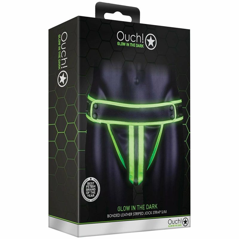 Bondage | Ouch! Glow In The Dark Striped Jock Strap In S/M Bondage Bondage