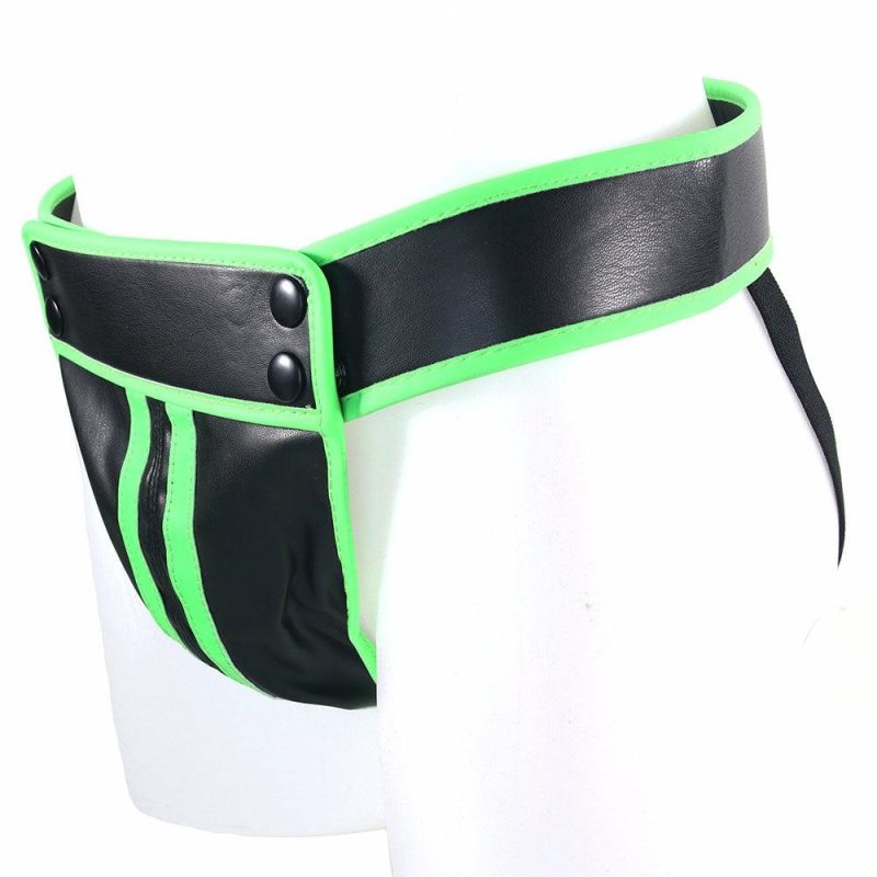 Bondage | Ouch! Glow In The Dark Striped Pouch Jock Strap /M Bondage Bondage