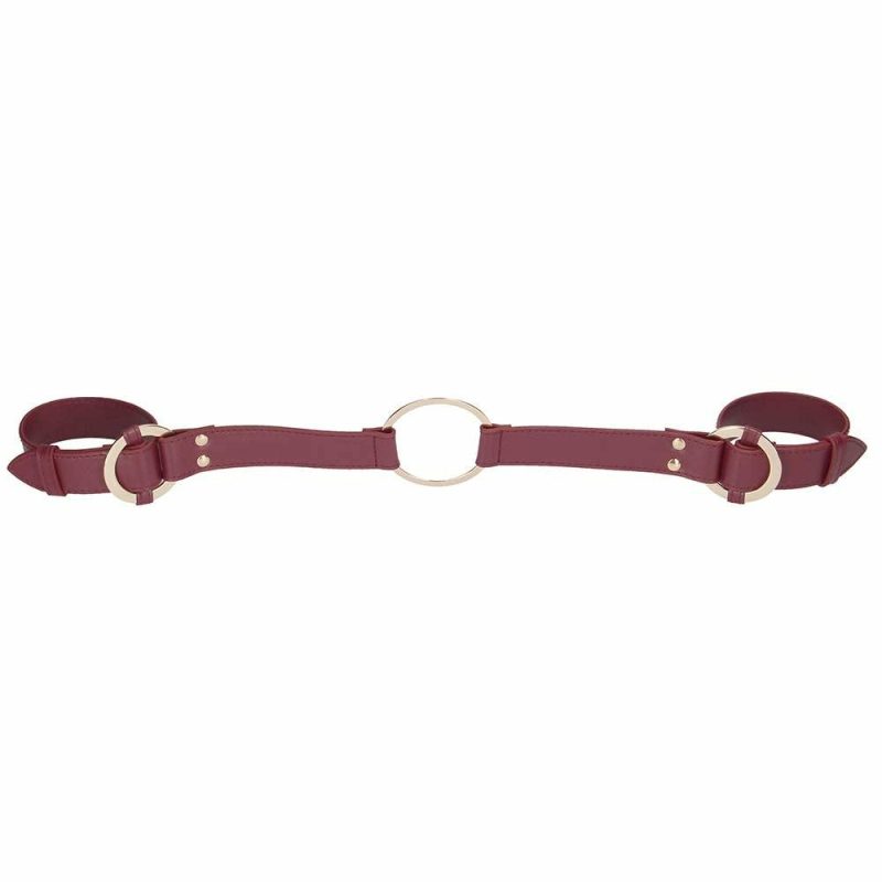 Bondage | Ouch! Halo Handcuffs With Connector In Burgundy Bondage Bondage