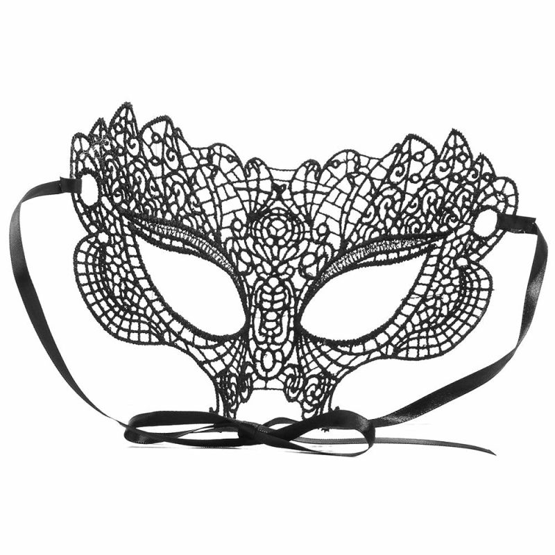 Bondage | Ouch! Princess Lace Mask In Black Bondage Bondage