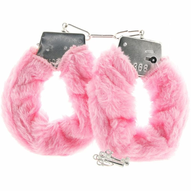 Bondage | Playful Furry Cuffs With Keys In Pink Bondage Bondage