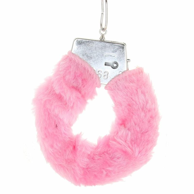 Bondage | Playful Furry Cuffs With Keys In Pink Bondage Bondage