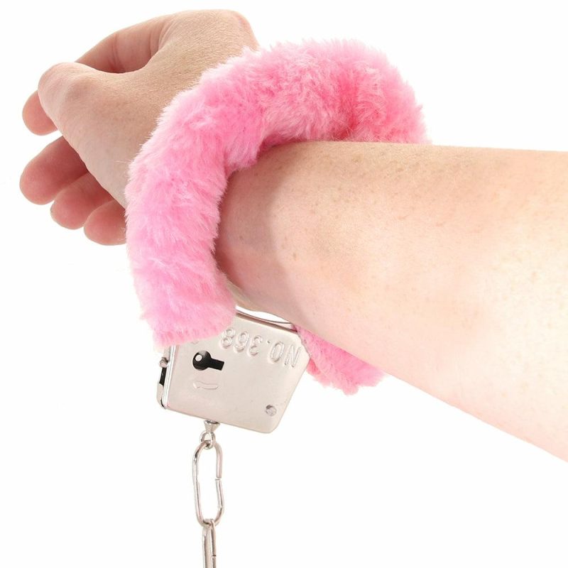 Bondage | Playful Furry Cuffs With Keys In Pink Bondage Bondage