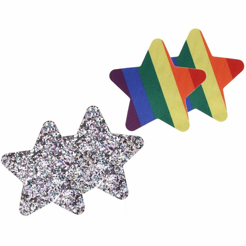 Bondage | Pride And Rainbow Glitter Stars Nipple Pasties Bondage Bondage